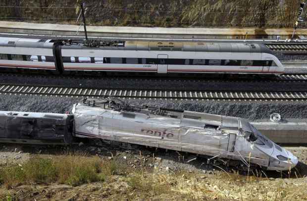 As caixas-pretas do trem revelaram que ele circulava a 192 km/h