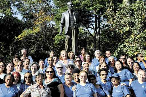 No Catetinho, o grupo de visitantes recordou o passado na capital