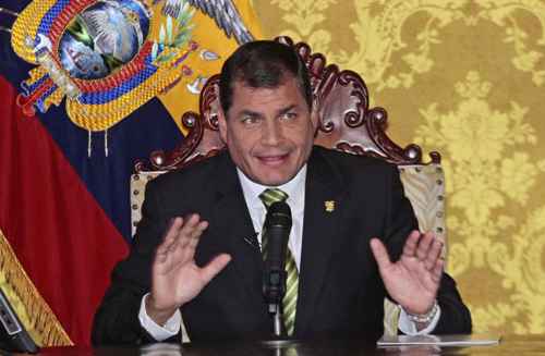 Correa prometeu um impacto ambiental mínimo na zona que abriga os depósitos, apesar de os setores interessados acreditarem que os danos podem ser altos