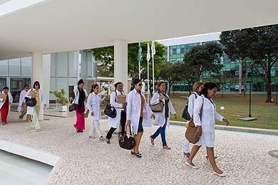 Professores das faculdades de Medicina, Ciências da Saúde e do Instituto de Letras auxiliam no treinamento dos profissionais que aderiram ao programa do governo federal