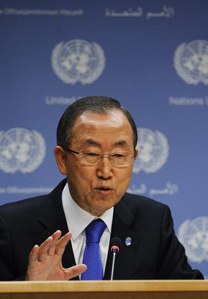 Em Nova York, Ban Ki-moon considerou 