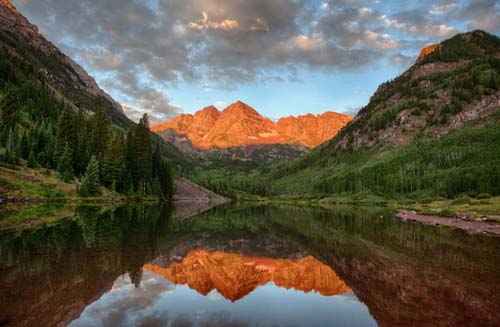 Montanha Maroon Bell, em Aspen, Estados Unidos