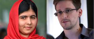 A jovem Malala foi baleada na cabeça por um talibã em outubro de 2012 e Snowden revelou a espionagem sistemática dos Estados Unidos em escala mundial