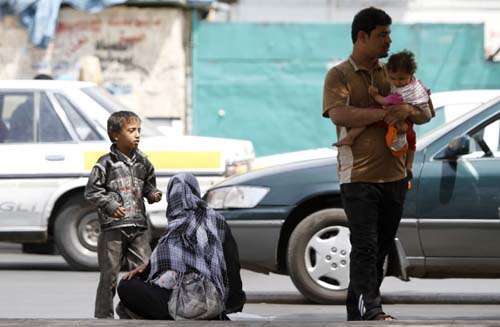 Família de refugiados sírios em Sanaa