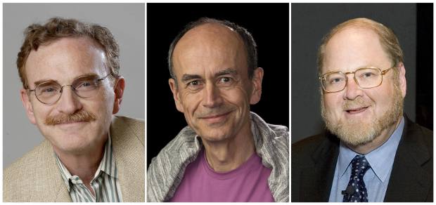 Randy Schekman, Thomas Suedhof e James Rothman. Cientistas norte-americanos vencedores do Nobel em Medicina