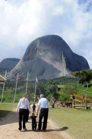 A paisagem da encosta da Pedra Azu é de tirar o fôlego