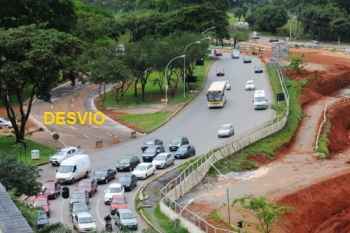 Desvio ficará ativo até conclusão das obras no viaduto da W3 Sul