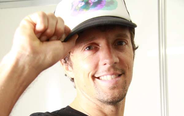 Jason Mraz antes de subir ao palco do Circuito Banco do Brasil