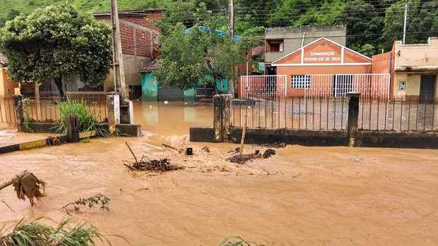 Estragos causados pela chuva em Aimores, Minas Gerais