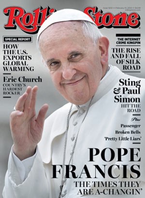 O papa é a capa da Rolling Stone que chega às bancas sexta-feira nos EUA