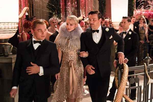 Atores Leonardo Di Caprio, Carey Mulligan e Joel Edgerton em cena do filme O grande Gatsby