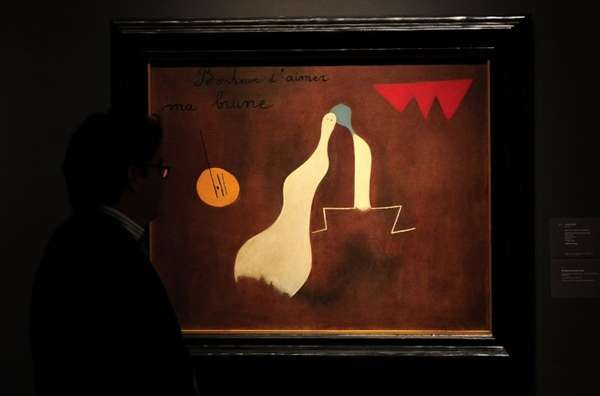 Obra de Joan Miro em exibição durante uma prévia do leilão de arte impressionista e moderna, em Nova York (1/11/2013)