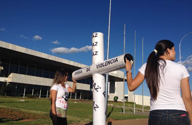 A manifestação seguiu pacífica