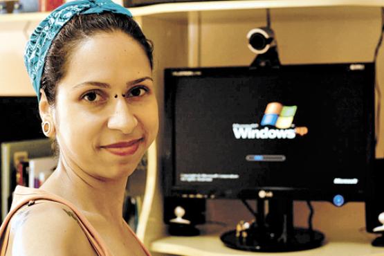 Verônica Martins, professora: de volta para o Windows XP por achar que a versão superior, a 7, era 