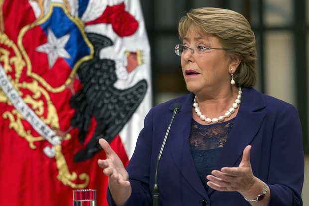 Bachelet se pronunciou no palácio do governo, o La Moneda