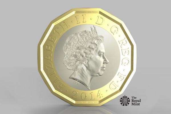 Como todas as moedas britânicas, em um lado terá a imagem da rainha Elizabeth II