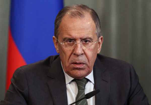 Lavrov durante conferência em Moscou: chance de negociação