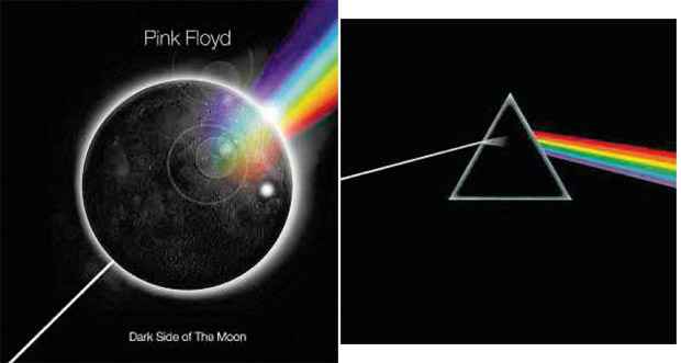 Fã de Pink Floyd, o ilustrador brincou com o nome do disco The dark side of the moon