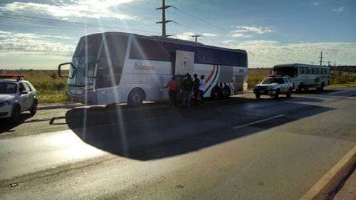 ANTT apreendeu ônibus na DF-001, entre o Balão do Periquito e a BR-060, no Gama