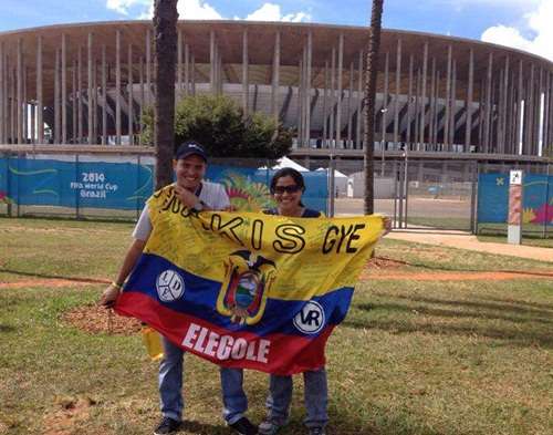 Casal está ansioso para partida entre Equador e Suíça