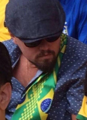 Ator Leonardo DiCaprio durante abertura da Copa do Mundo, no Estádio do Itaquerão.