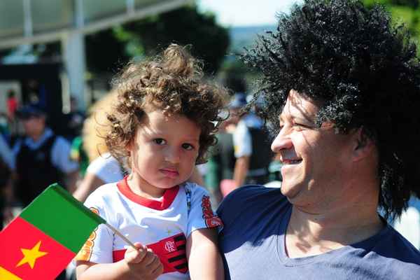 Jocemar Barbosa levou o filho flamenguista para tentar ver o craque Eto'o