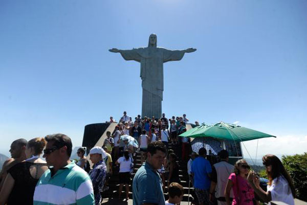 Cristo Redentor é um dos pontos mais visitados durante a Copa