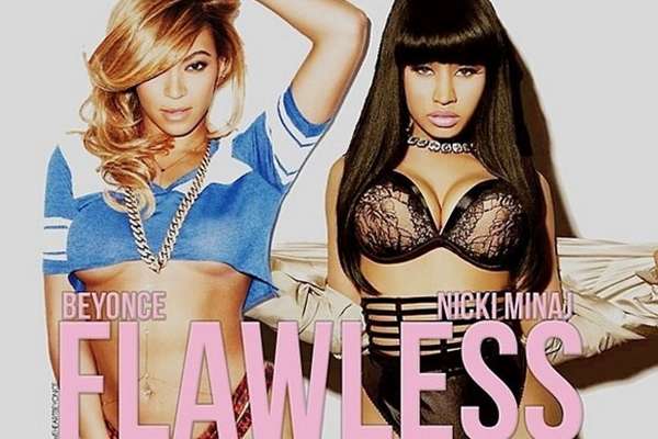 Beyoncé em parceria com a rapper Nicki Minaj.