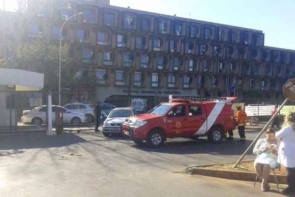 Sete viaturas do Corpo de Bombeiros foram deslocadas para o local