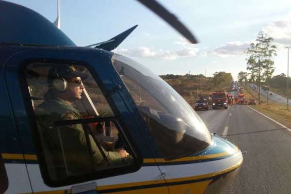 Um das vítimas foi transportada de helicóptero para o Hospital de Base