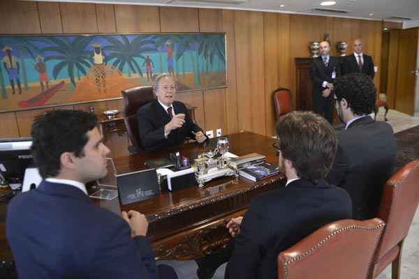 O presidente do Supremo passou cerca de uma hora no palácio