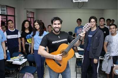 André Goofy diz que a música faz as aulas ficarem mais atraentes, além de proporcionar que os alunos tenham  mais abertura para tirar dúvidas com os professores