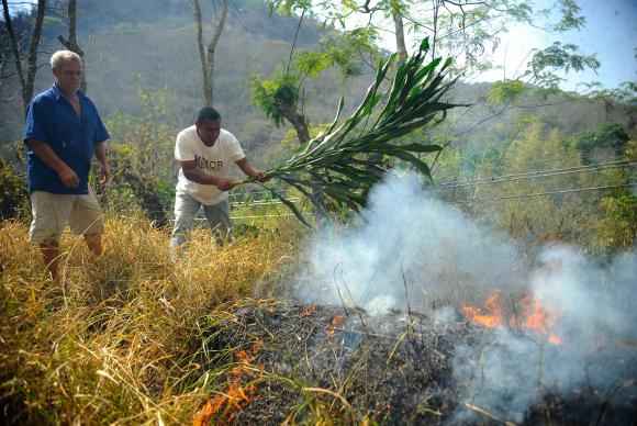 Uma sucessão de incêndios florestais de grandes proporções se alastram na região serrana. Localidade de Pedro do Rio