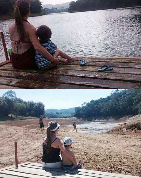 As fotos foram tiradas em um intervalo de seis meses