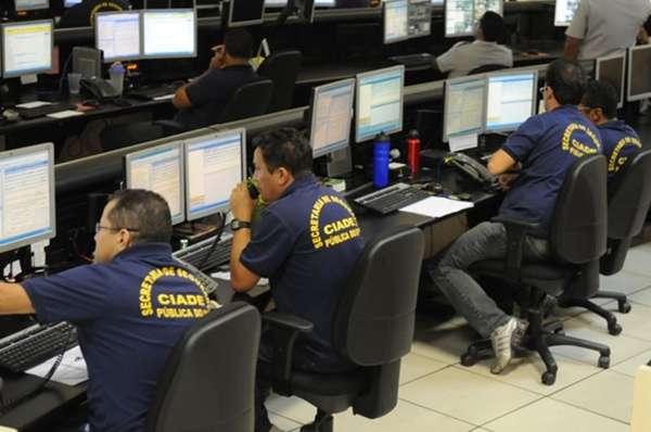 Sala da Ciade na Secretaria de Segurança Pública do DF