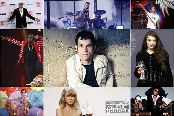 O DJ Earworm (centro) com alguns dos artistas do mashup