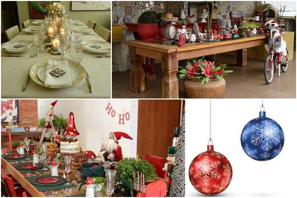 O décor reúne diversos elementos que dão um toque todo especial ao Natal