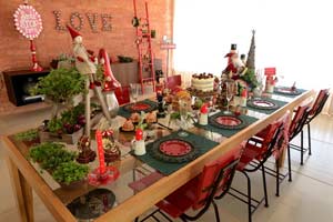 O décor reúne diversos elementos que dão um toque todo especial ao Natal