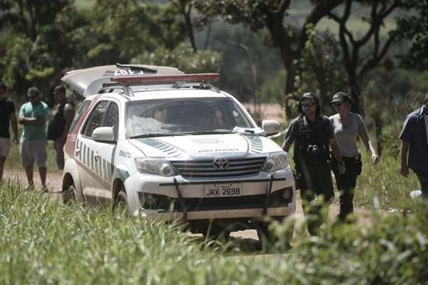 Local onde foi achado o corpo do agente penitenciário aposentado da Polícia Civil, Flávio Castro, no Núcleo Rural Ponte Alta, no Gama.