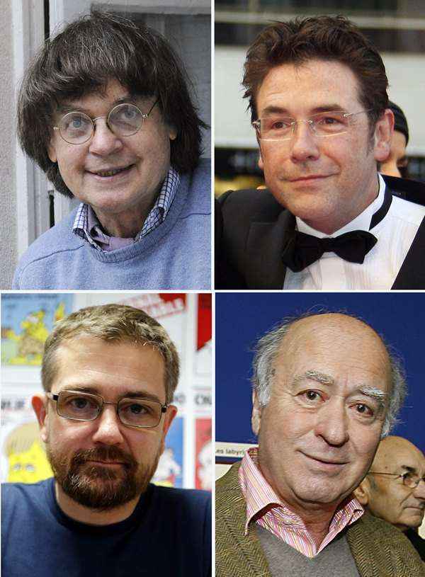 Cabu, Tignous , Charb e Georges Wolinski foram vítimas do atentado