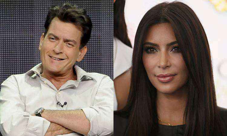 Charlie Sheen e Kim Kardashian: duelo na internet