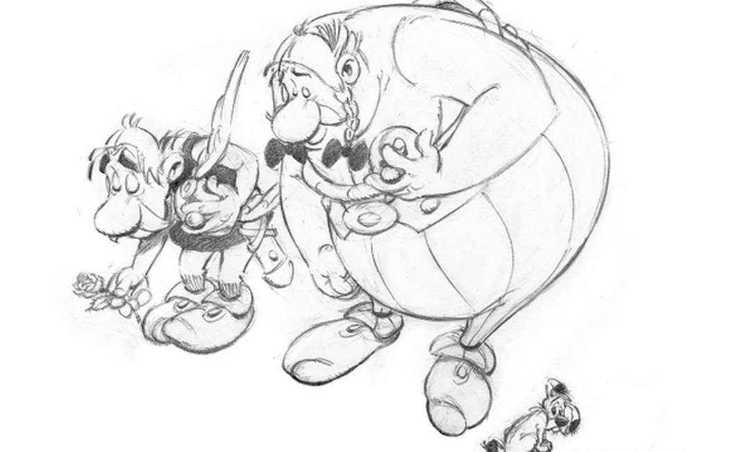 Uderzo homenageia as vítimas do atentado em Paris com Astérix e Obélix