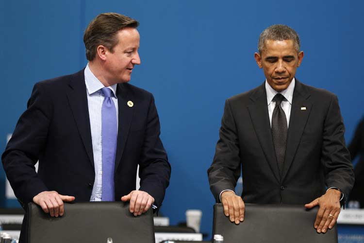 Premiê britânico, David Cameron e Obama na Cúpula do G20