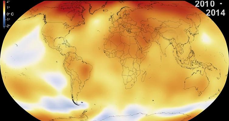 O ano de 2014 é classificado como o mais quente já registrado desde 1880, de acordo com uma análise feita pela NASA e a NOAA