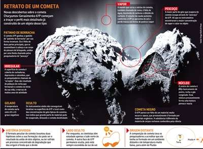 Primeiros dados sobre o cometa 67P, acompanhado de perto por uma sonda espacial, reforçam a tese de que elementos importantes para o surgimento da vida na Terra foram trazidos por objetos desse tipo. O estudo do corpo também ajuda a desvendar a formação do Sistema Solar e do Universo