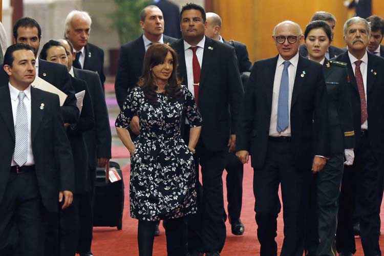 Presidente da Argentina, Cristina Kirchner, participa de reunião em Pequim, nesta quinta