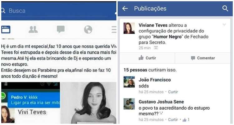 Desde que Viviane Teves publicou o relato no Facebook, ela recebeu diversas mensagens de hostilização no WhatsApp