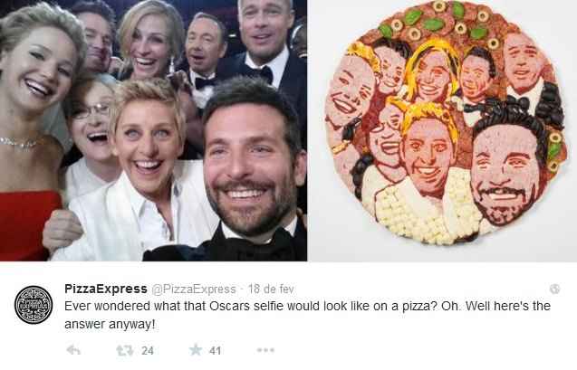 A escolha é por conta do cliente. O tombo de  Jennifer Lawrence em 2013 na cerimônia também foi reproduzido com uma boa dose de queijo e pepperoni