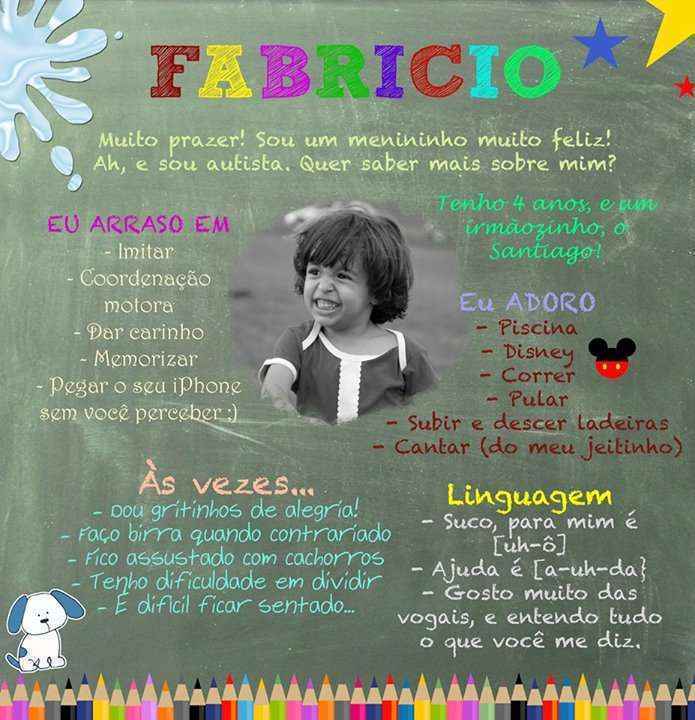 Mãe cria panfleto para ajudar filho autista e arte repercute na internet