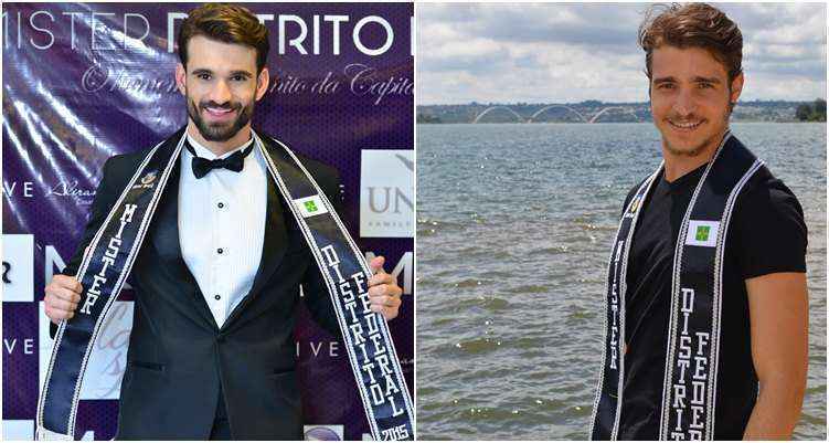 Lucas Ramalho (E) foi o vencedor do concurso, mas desistiu e Ecktor Lopes assumiu a vaga de Mister DF